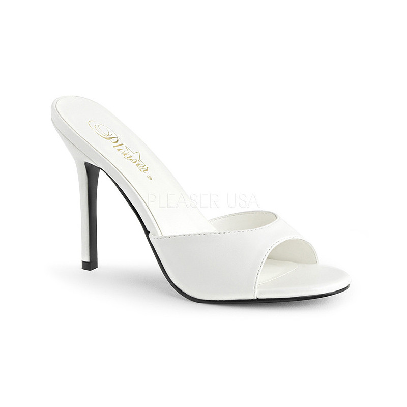 Bianco 10 cm CLASSIQUE-01 ciabatta donna tacco basso