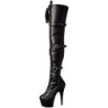 Nero Ecopelle 18 cm ADORE-3028 plateau stivali alti con tacco