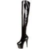 Nero Verniciata 18 cm ADORE-3063 plateau stivali alti con tacco