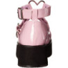 Vegano 6 cm DemoniaCult SPRITE-02 scarpe décolleté mary jane rosa