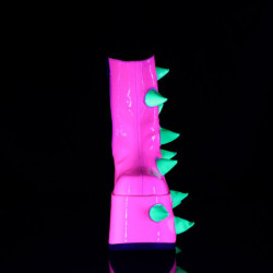 Vegano 18 cm SLAY-77 demoniacult stivaletti alternative con la suola spessa neon