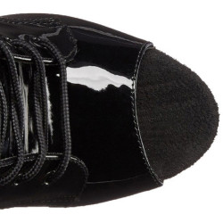 Nero Trasparente 20 cm FLAMINGO-1021 stivaletti con plateau suola donna