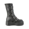 Nero Ecopelle 5 cm EMILY-330 stivali donna con fibbie e plateau alto