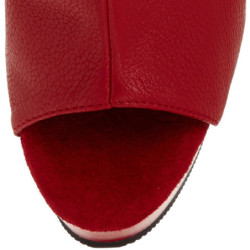 Rosso Opaco 15 cm DELIGHT-1018 Plateau Stivaletti Donna