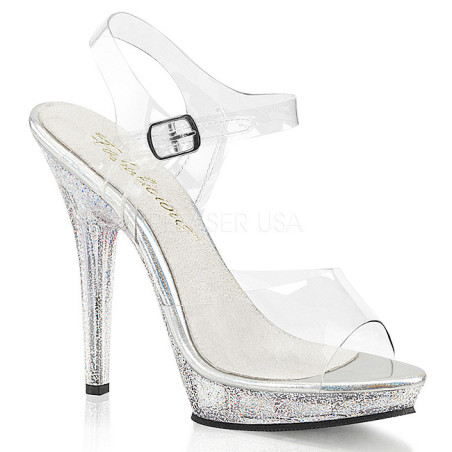 Trasparente 13 cm LIP-108MG Scarpe da donna con tacco altissime