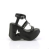 Nero 13 cm DemoniaCult DYNAMITE-12 scarpe emo sandali con zeppa