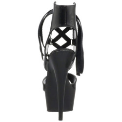 Nero Ecopelle 15 cm DELIGHT-600-14 sandali pleaser con plateau