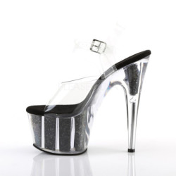 Nero scintillare 18 cm Pleaser ADORE-708G scarpe da cubista e spogliarellista
