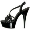 Nero 15 cm Pleaser DELIGHT-613 Sandali Donna con Tacco