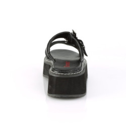 Vinile mules 5 cm DemoniaCult EMILY-100 ciabattine plateau ali di pipistrello