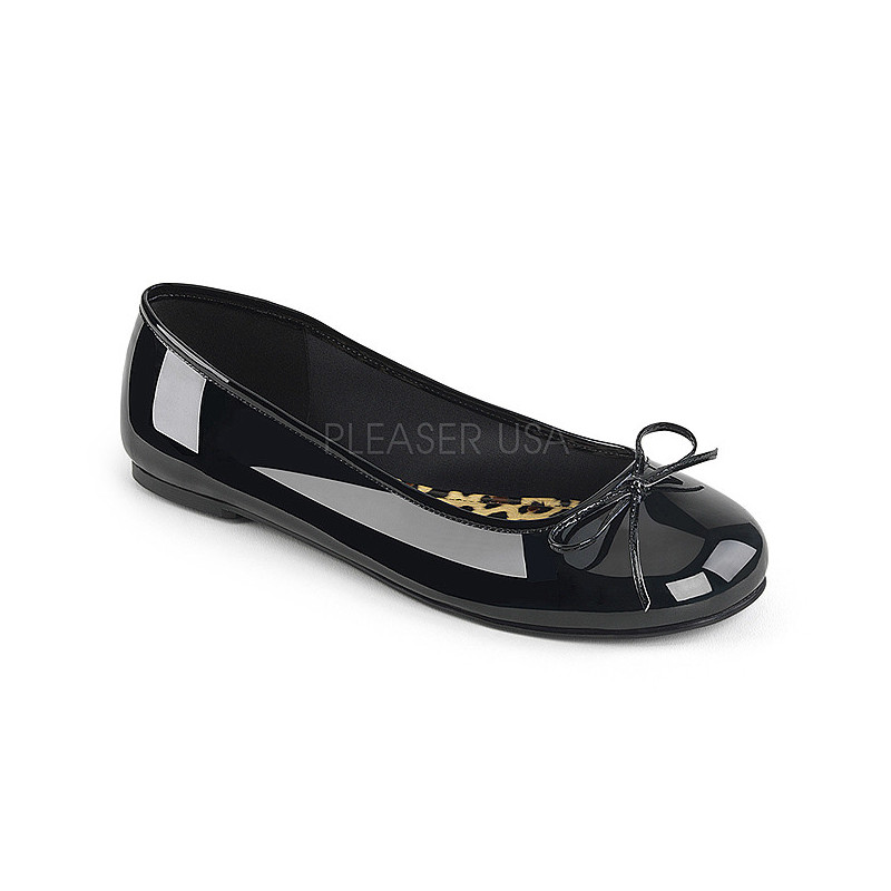 Nero Verniciata ANNA-01 grandi taglie scarpe ballerine