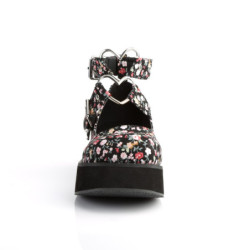 Vegano 6 cm DemoniaCult SPRITE-02 scarpe décolleté mary jane in tela