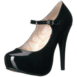 Nero Verniciata 13,5 cm CHLOE-02 grandi taglie scarpe décolleté