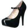 Nero Verniciata 13,5 cm CHLOE-02 grandi taglie scarpe décolleté