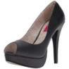 Nero Ecopelle 13,5 cm CHLOE-01 grandi taglie scarpe décolleté