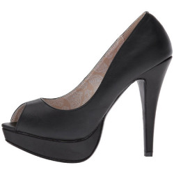 Nero Ecopelle 13,5 cm CHLOE-01 grandi taglie scarpe décolleté