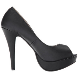 Nero Ecopelle 13,5 cm CHLOE-01 grandi taglie scarpe décolleté