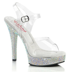 Sandali fabulicious con plateau strass e tacco 13,5 cm MAJESTY-508DM