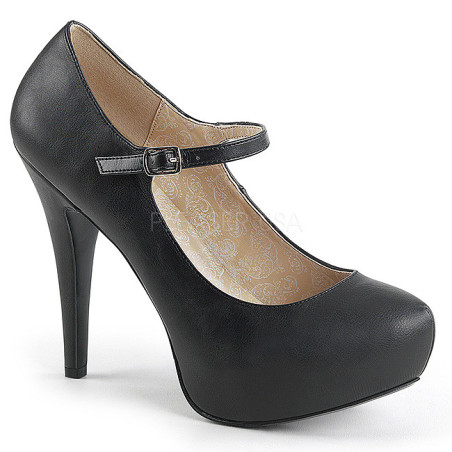 Nero Ecopelle 13,5 cm CHLOE-02 grandi taglie scarpe décolleté