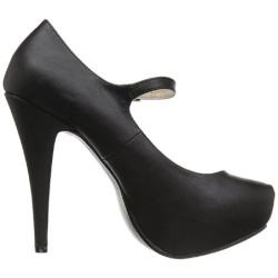 Nero Ecopelle 13,5 cm CHLOE-02 grandi taglie scarpe décolleté
