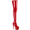 Rosso 18 cm ADORE-4000 Vinile piattaforma stivali overknee crotch alto