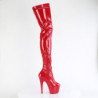 Rosso 18 cm ADORE-4000 Vinile piattaforma stivali overknee crotch alto