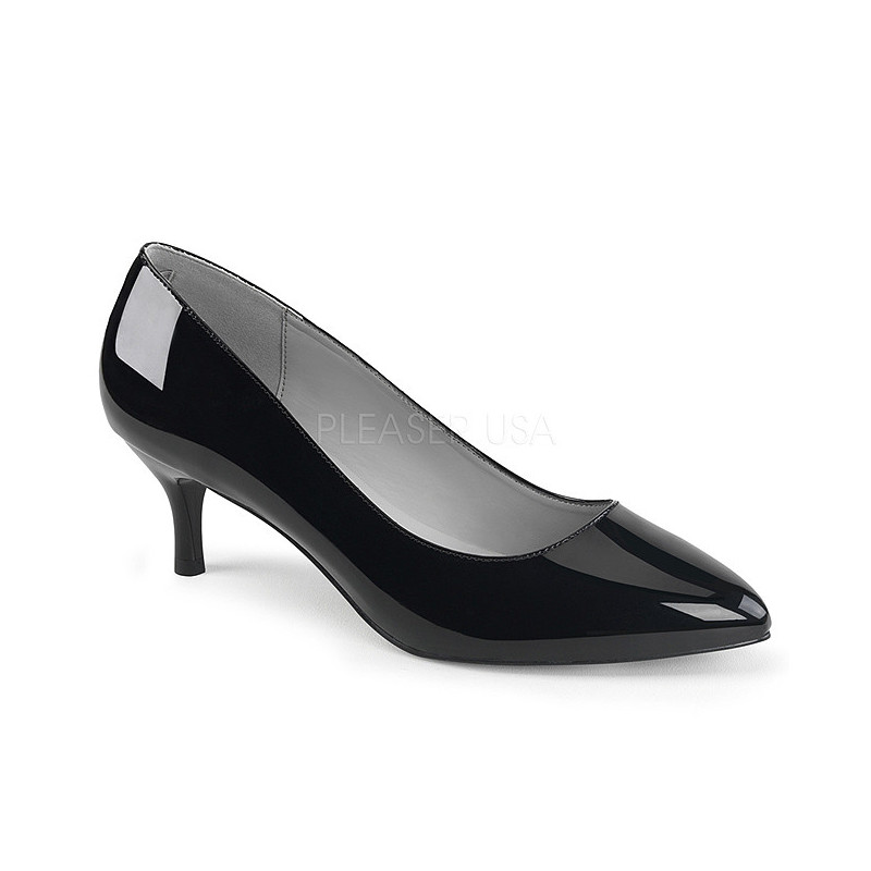 Nero Verniciata 6,5 cm KITTEN-01 grandi taglie scarpe décolleté