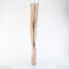 Verniciata beige 18 cm ADORE-3850 stivali sopra il ginocchio con lacci