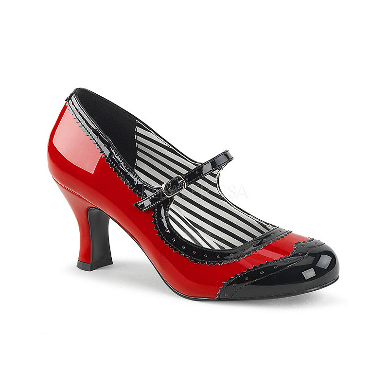 Rosso Verniciata 7,5 cm JENNA-06 grandi taglie scarpe décolleté