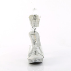 Trasparente 11,5 cm ELEGANT-442 scarpe posare - tacco alto da competizione bikini