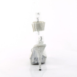 Trasparente 11,5 cm ELEGANT-442 scarpe posare - tacco alto da competizione bikini