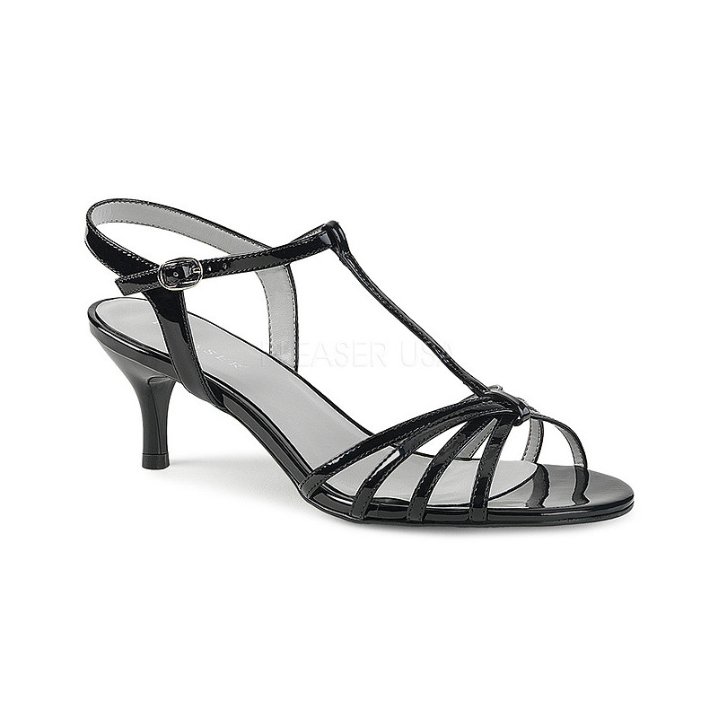 Nero Verniciata 6 cm KITTEN-06 grandi taglie sandali donna