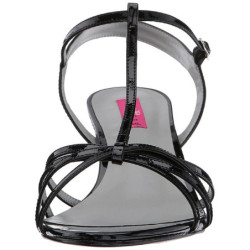 Nero Verniciata 6 cm KITTEN-06 grandi taglie sandali donna