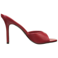 Rosso Ecopelle 10 cm CLASSIQUE-01 grandi taglie ciabatta donna