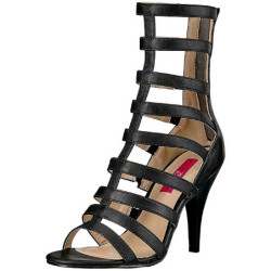Nero Ecopelle 10 cm DREAM-438 grandi taglie stivaletti donna