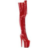 Glitter rosso 20 cm FLAMINGO-3020GP stivali sopra il ginocchio con stringati