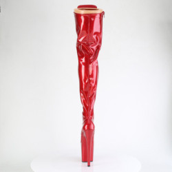 Glitter rosso 20 cm FLAMINGO-3020GP stivali sopra il ginocchio con stringati