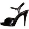 Nero Vernice 12 cm FLAIR-409 Sandali Donna con Tacco