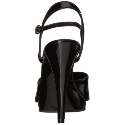 Nero Vernice 12 cm FLAIR-409 Sandali Donna con Tacco