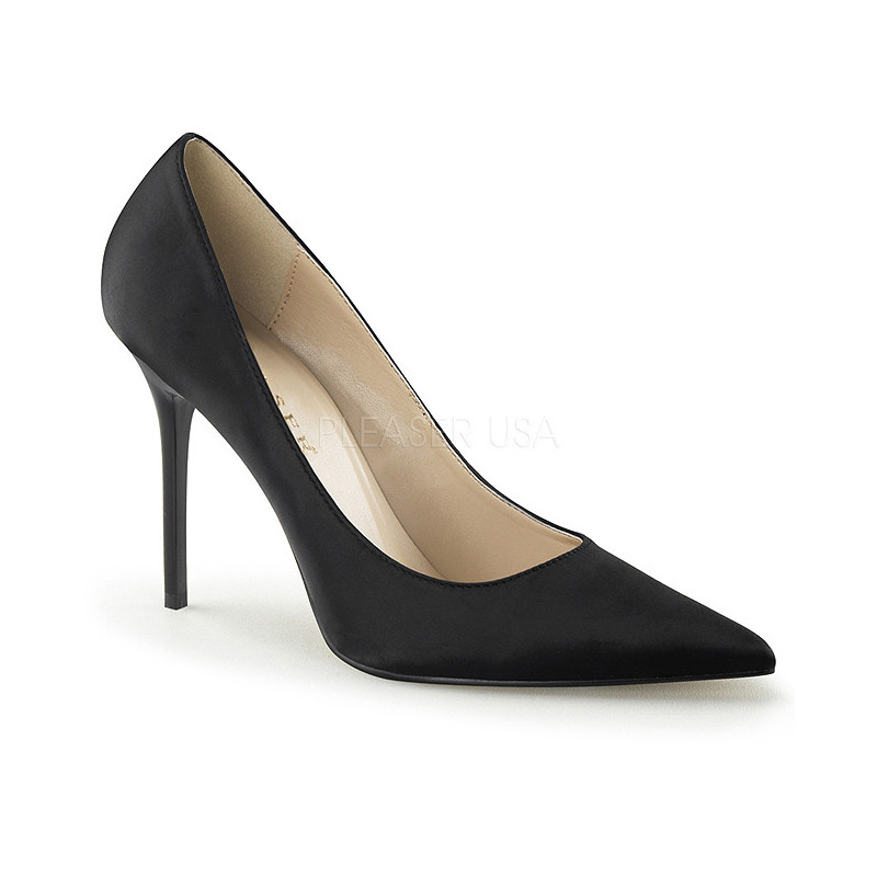 Nero Raso 10 cm CLASSIQUE-20 grandi taglie scarpe stilettos