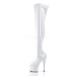 Bianco Vernice 18 cm ADORE-3000 Stivali alti e sopra al ginocchio