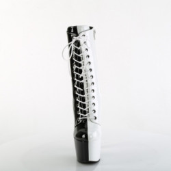 ADORE-1040TT 18 cm pleaser stivaletti tacco alto plateau neri bianche
