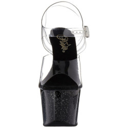 Nero 18 cm ADORE-708MG scintillare plateau sandali donna con tacco