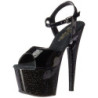 Nero 18 cm ADORE-709MG scintillare plateau sandali donna con tacco