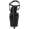 Nero 18 cm ADORE-709MG scintillare plateau sandali donna con tacco