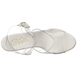 Argento 18 cm Pleaser SKY-308MG scintillare sandali con tacco