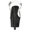Nero 18 cm Pleaser SKY-308MG scintillare sandali con tacco