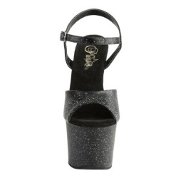 Ecopelle 18 cm Pleaser SKY-309MMG scintillare sandali con tacco