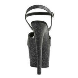 Ecopelle 18 cm Pleaser SKY-309MMG scintillare sandali con tacco