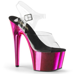 Pink rosso cromato 18 cm Pleaser ADORE-708 scarpe da pole dance